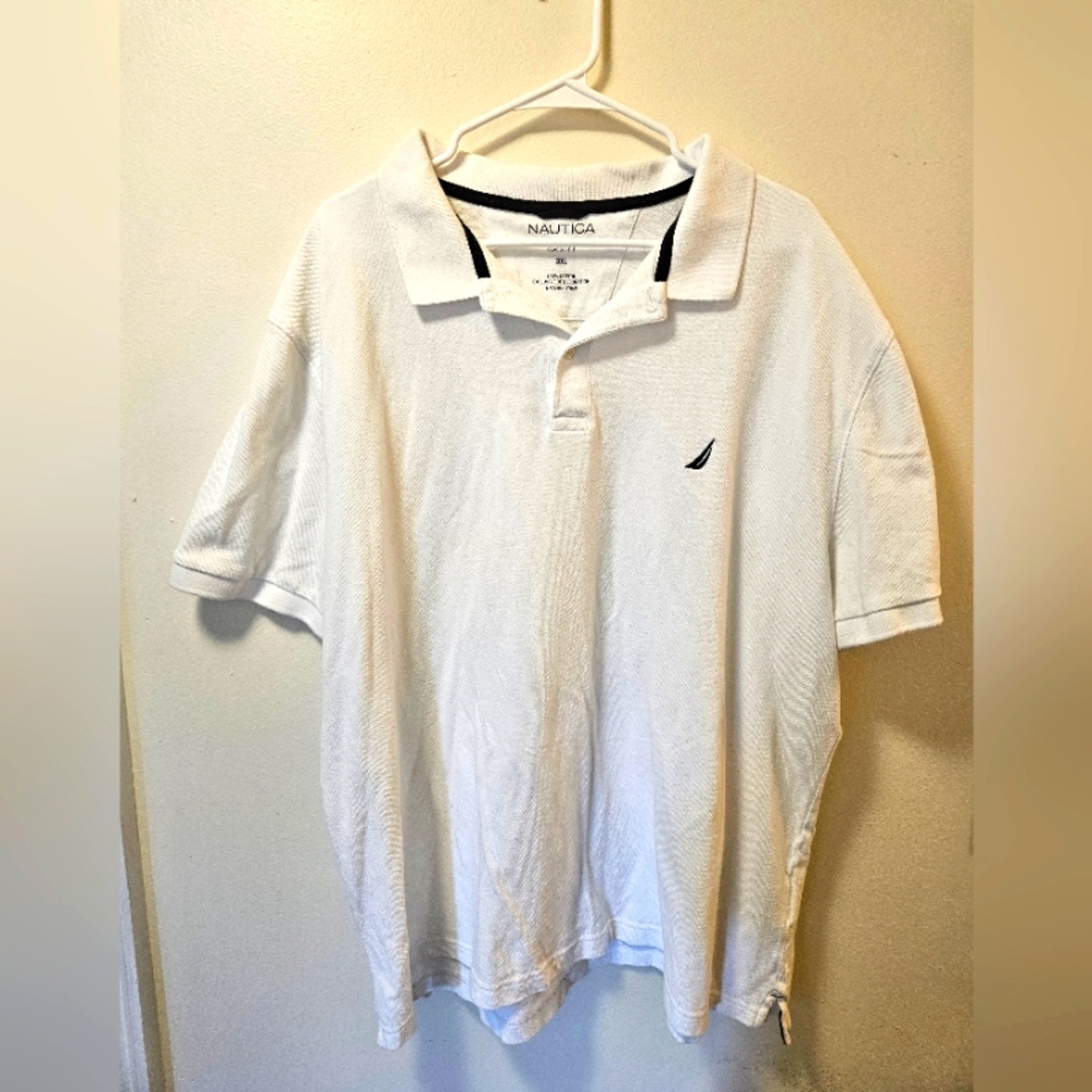 Mens white, nautica polo, 3XL, classic fit